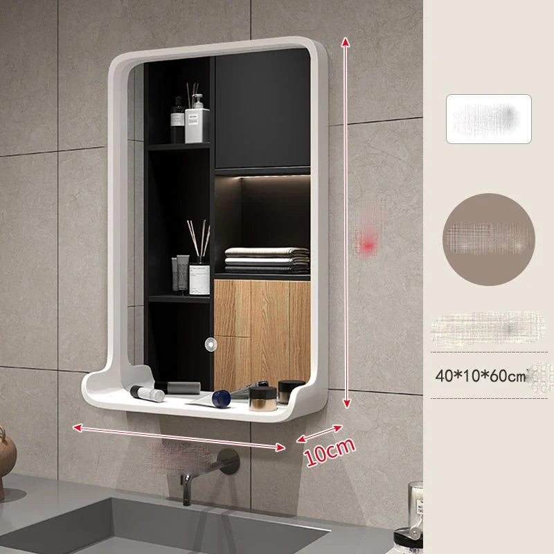 Nordic solid wood mirror for hanging bathroom - Color 3