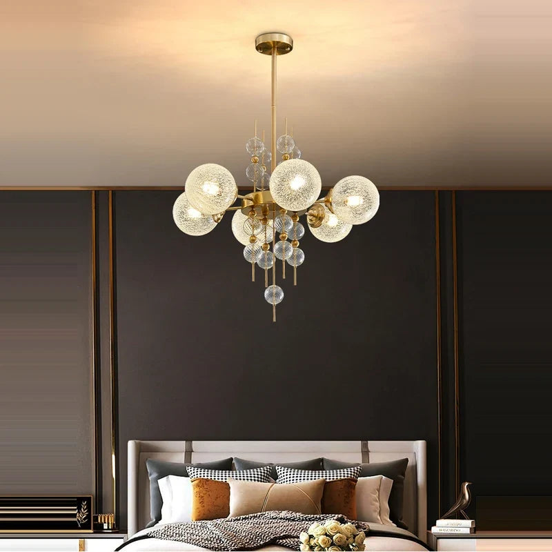 Classic chrome gold-plated bubble chandelier 2024 for modern lighting - view 2