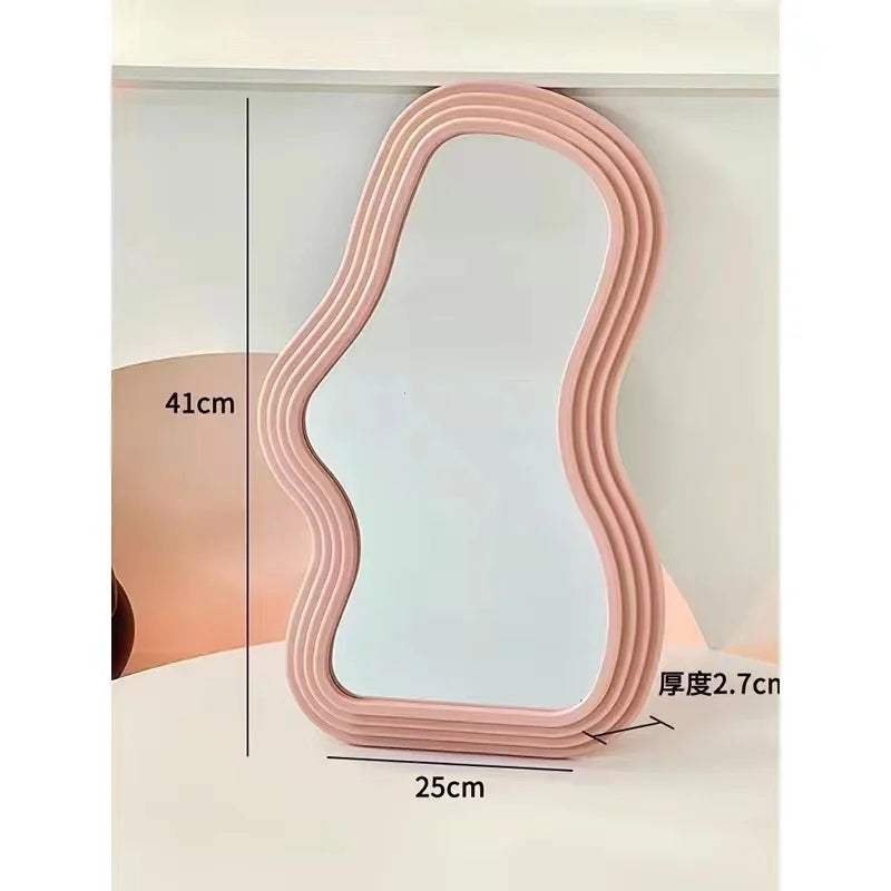 Cloud kawaii wall mirror for interior decoration and makeup - Pink A