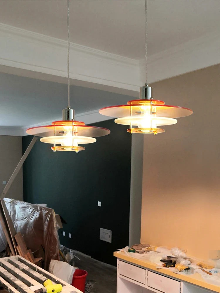 Acrylic led pendant light for restaurants and shops - view 3