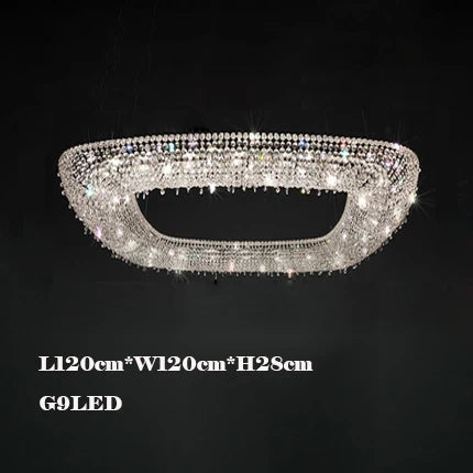 Refined Decorative Crystal Chandelier for Interiors - Warm light / L120cm C