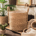 Wicker storage basket for various items and plants