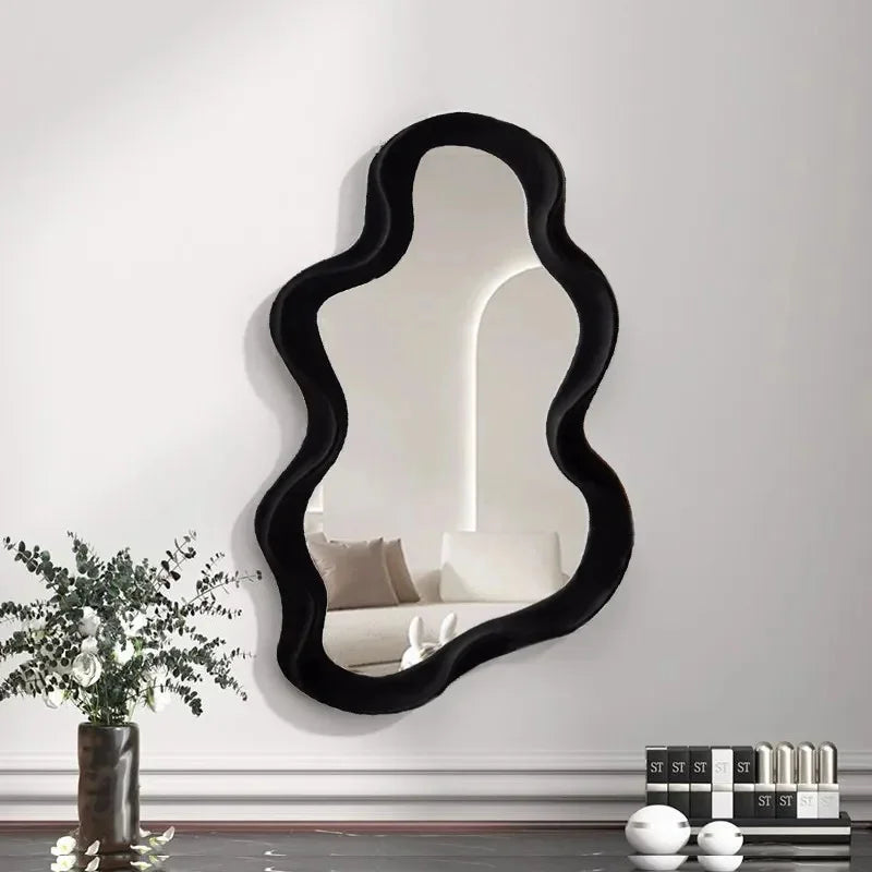 Decorative cloud mirror for hanging makeup