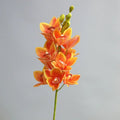 Artificial flowers cymbidium new-zelande realistic decoration orchid - Orange