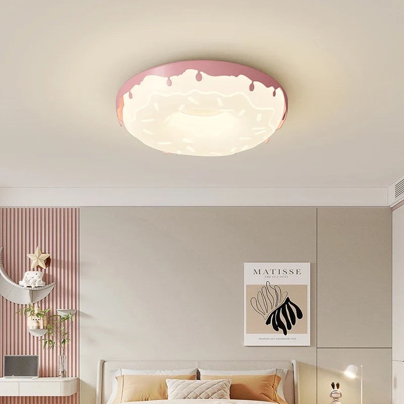 Modern girly style donut ceiling lighter simple and elegant - view 3