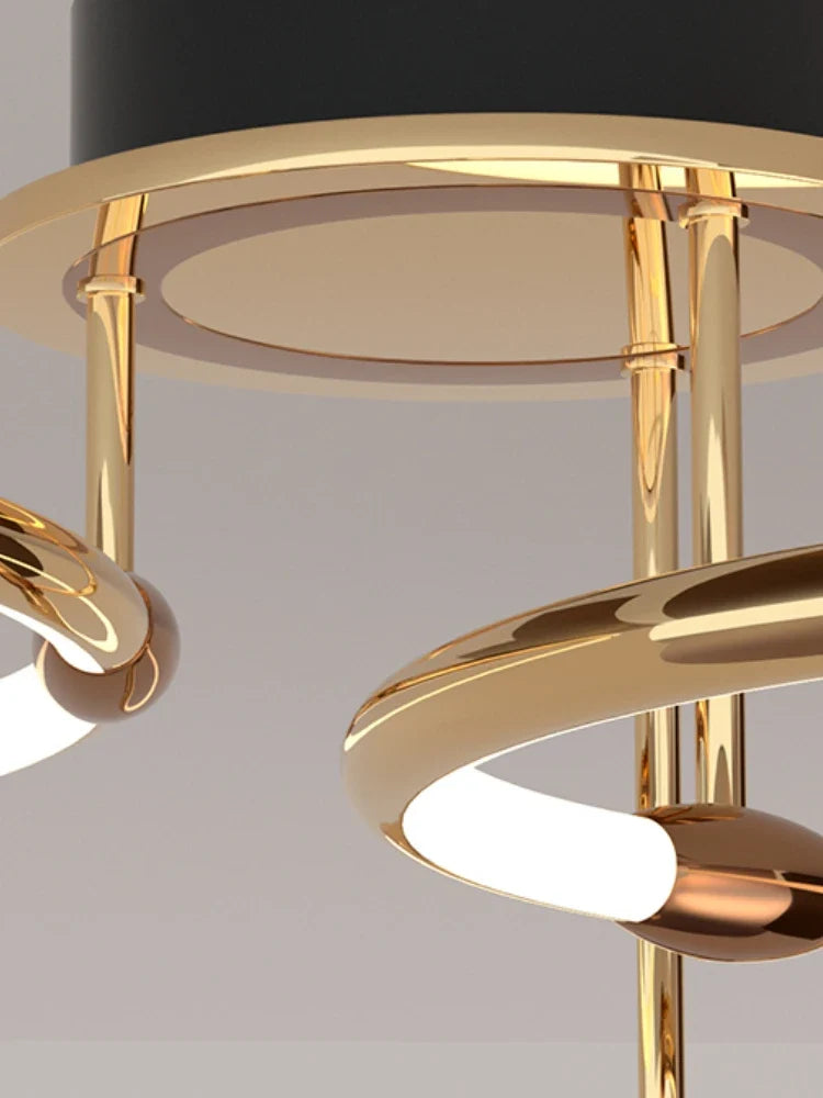 Modern decorative chandelier in ring for elegant interior - view 5
