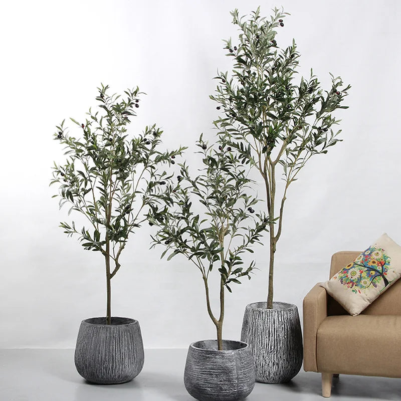 Artificial olive plant in pot for interior decoration - view 7