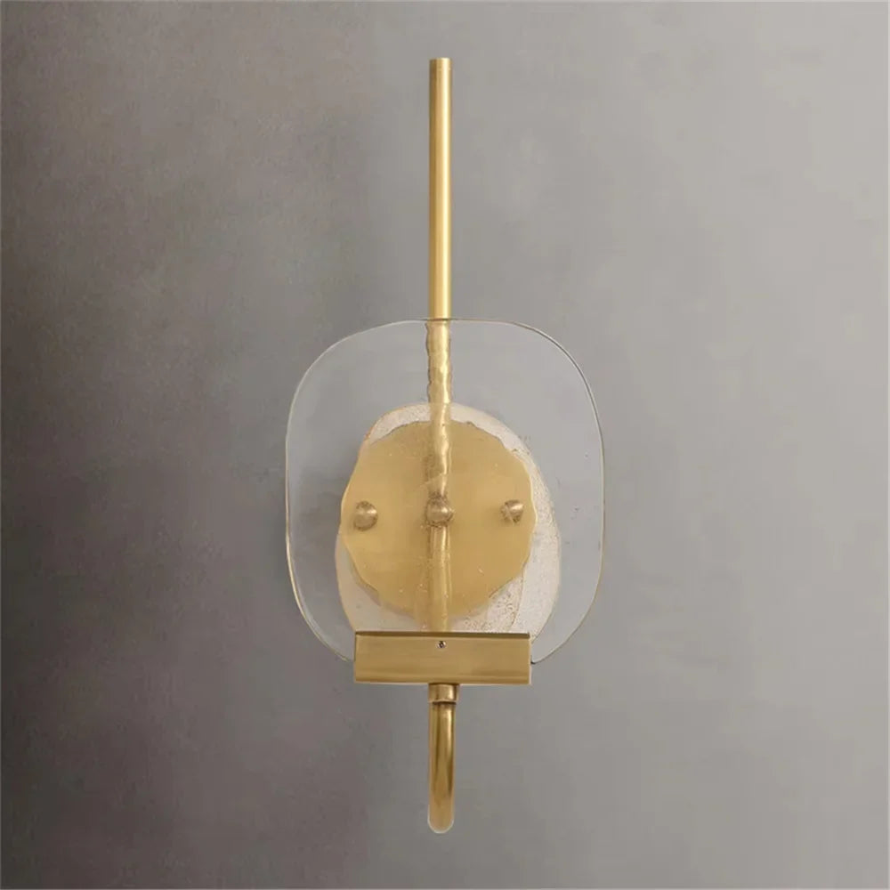 Led luxury wall sconce in brass and crystal modern design - view 4