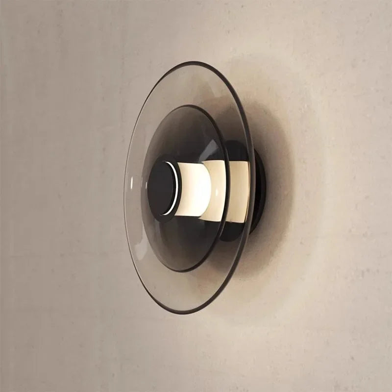 Modern glass wall sconce for elegant interior decoration