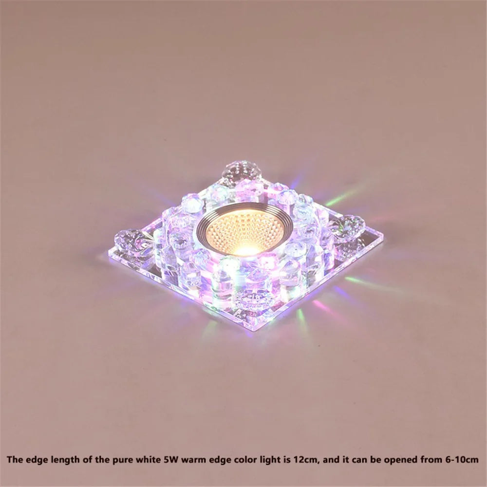 Led square crystal rgb ceiling for varied interior decoration - F