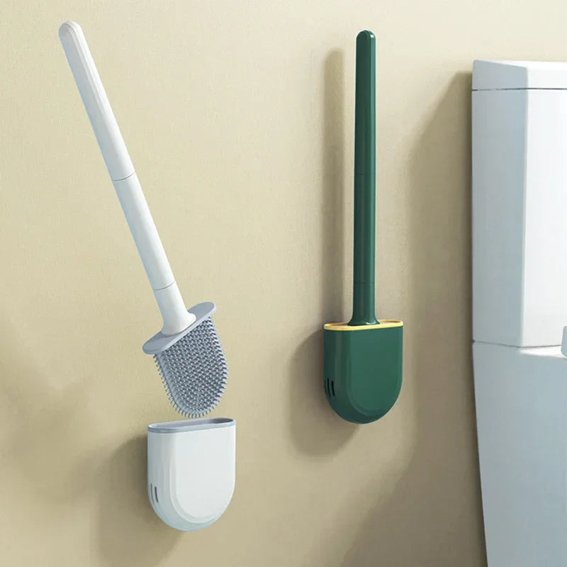 Silicone Toilet Brush with Flexible Support, Five Color Options - view 2