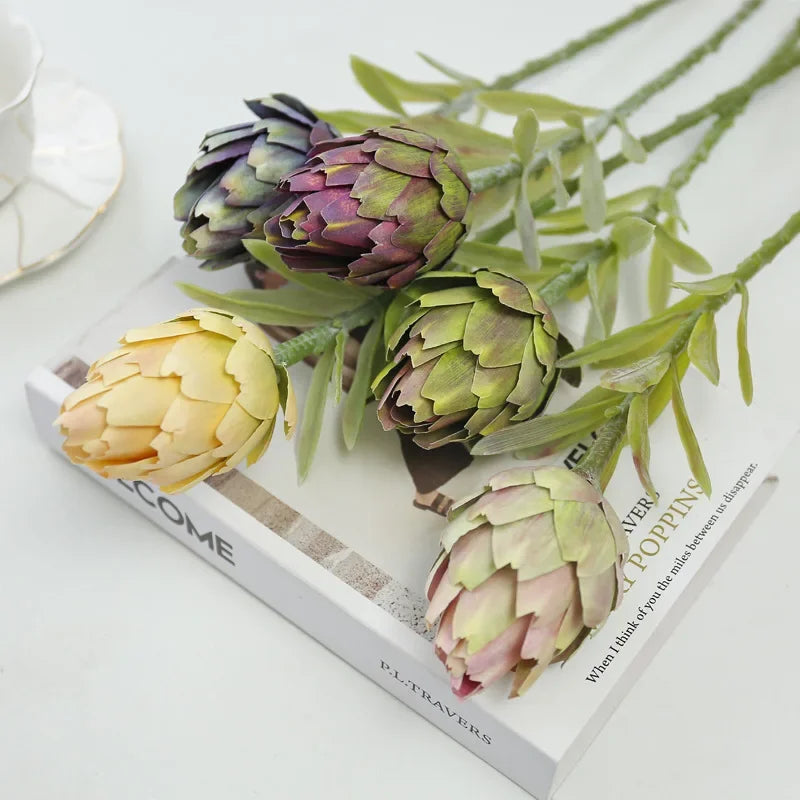 Set of 4 artificial artichokes for garden decoration and balcony - view 2