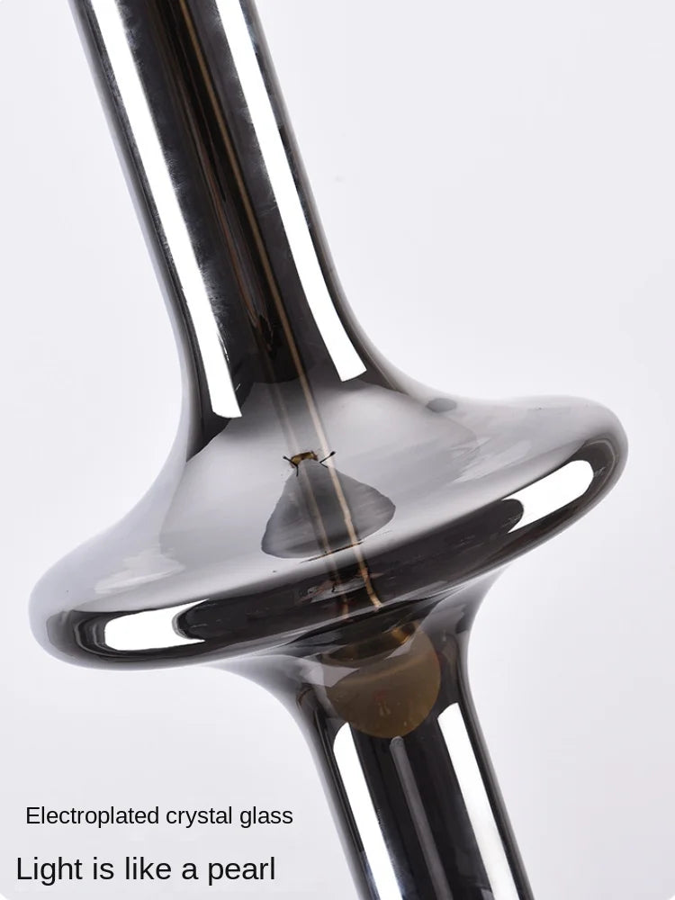 Glass light fixture with bamboo seal artistic design for various spaces - view 5