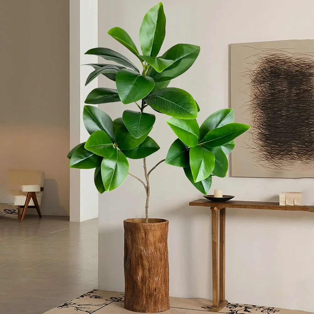 Large artificial tropical ficus tree with realistic leaves for decoration - view 3