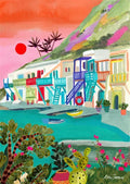 Abstract posters and prints of mountain landscapes for interior decoration - Prune / 40x60cm Unframed