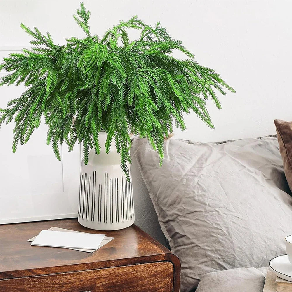 Artificial pine branch for Christmas decoration at home
