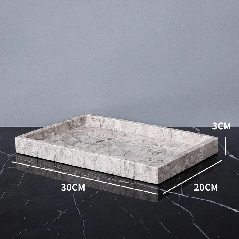 Storage box in travertine and natural marble luxury - Gray King Flower