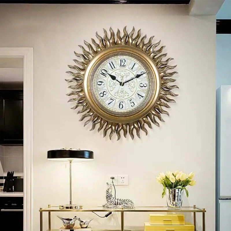 Silent vintage European wall clock for elegant decoration - view 3