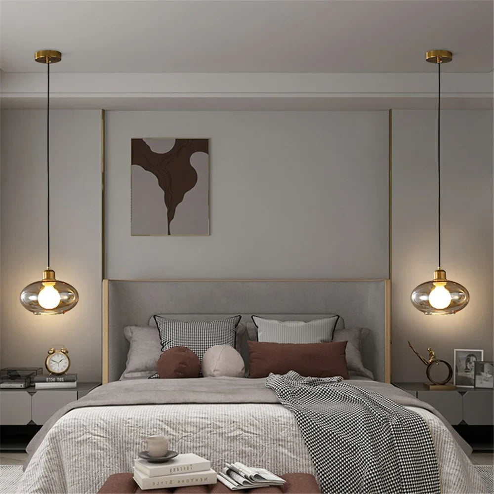 Modern design glass pendant light for elegant interior - view 4
