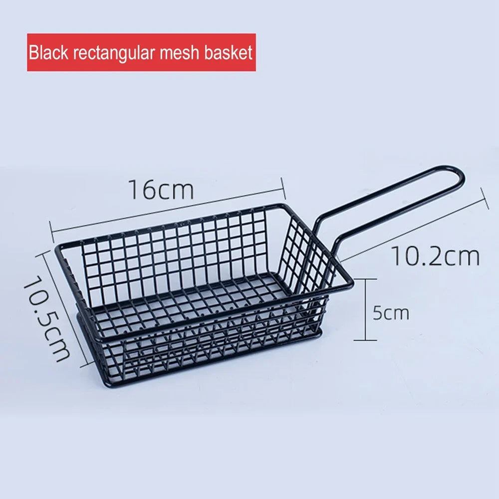 Stainless steel fried basket for fried food - H