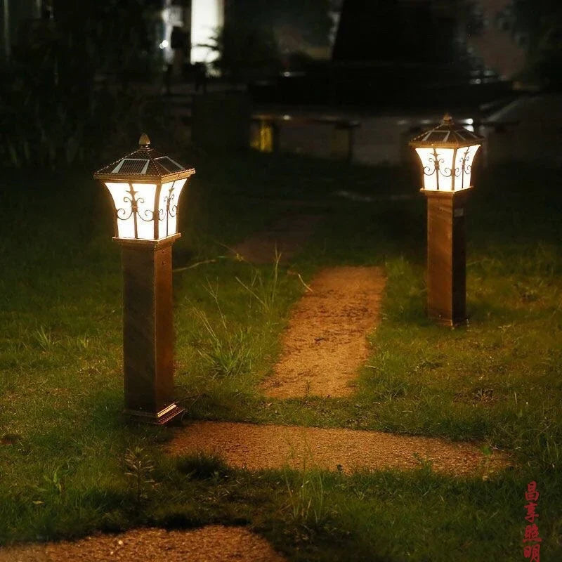 Decorative led solar lamp for garden and path - view 4