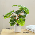 Artificial plant in bamboo pot monstera for office and home decor - 39 cm F