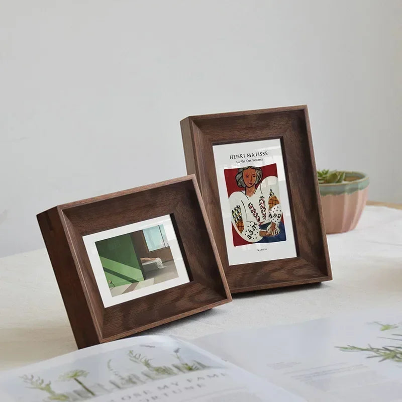 Elegant vintage wooden picture frame for wall and table decoration - view 5