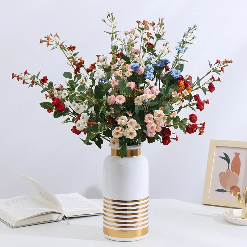 Sophisticated Set of 5 Artificial Silk Rose Wines