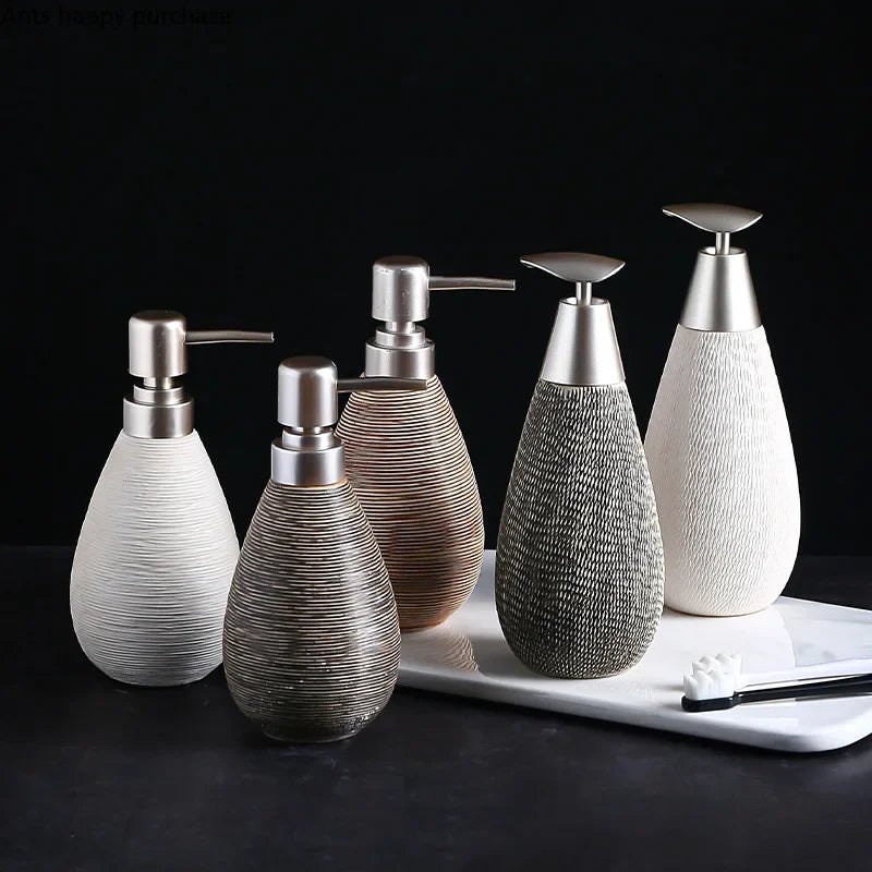 Ceramic bottle disinfectant hands lotion soap decoration bathroom