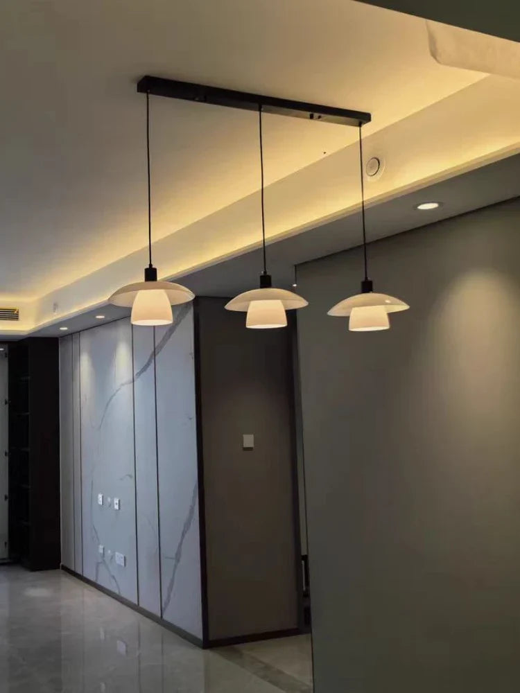 Japanese minimalist glass chandelier for interior decoration