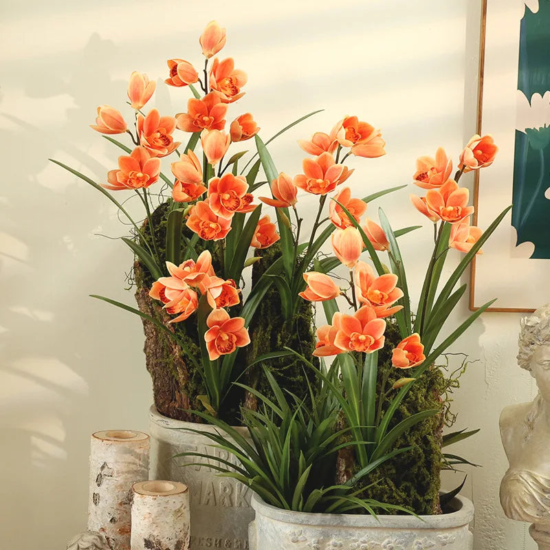 Artificial cymbidium flowers for wedding decoration and events - view 2