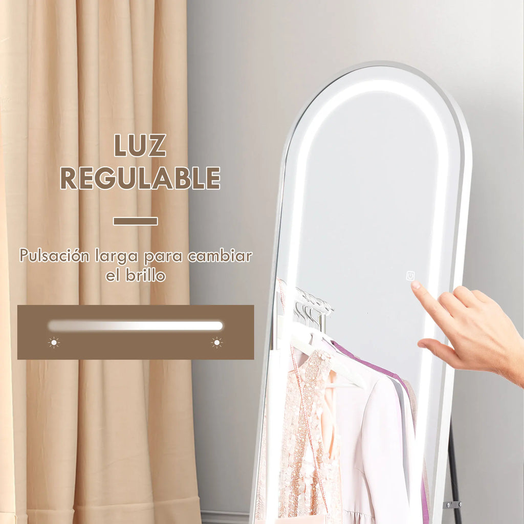 Integral mirror with led silver aluminum lighting - view 5