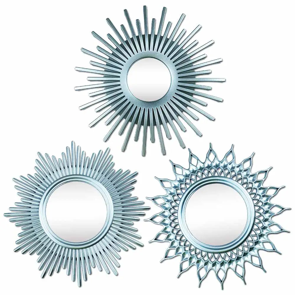 Stylish sun mirror vintage wall decoration aesthetic and design - Sun Mirror Silver 06