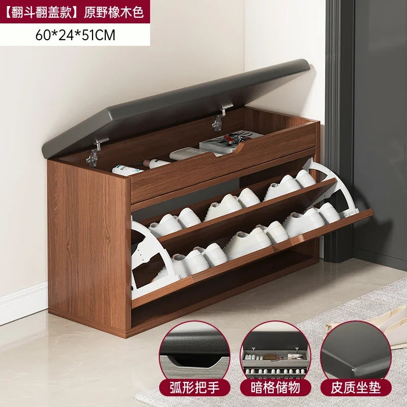 Japanese design vertical storage cabinets for modern shoes - 60CM