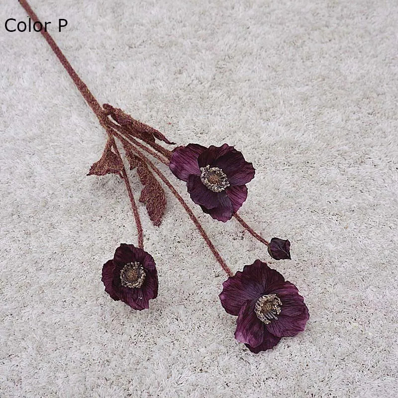New garden decor artificial poppy flowers for party - P
