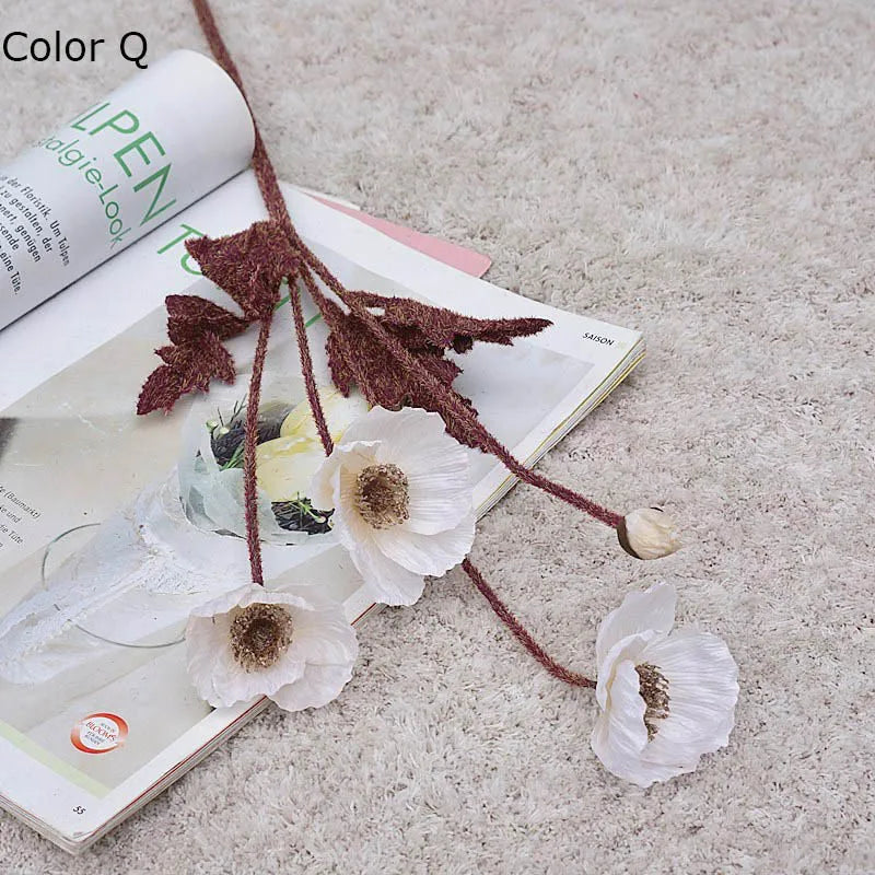 New garden decor artificial poppy flowers for party - Q