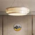 Chinese circular chandelier for elegant Zen lighting