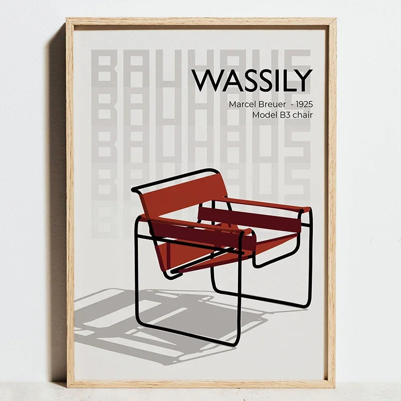 Minimalist Bauhaus Geometric Poster for Modern Wall Decor - A4 21x30cm Unframed / F0069-10