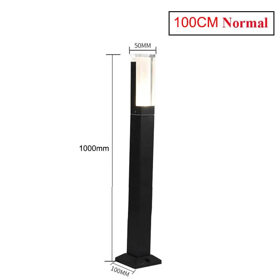 LED outdoor lamp with motion detector and aluminum picket - Always ON / 100CM Normal / Warm White 3000K