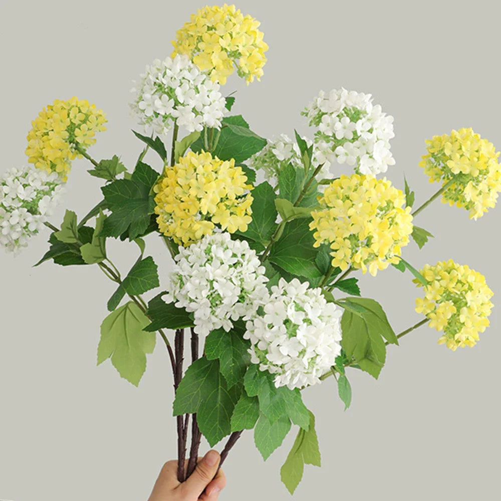 Bouquet of artificial silk hortensias for wedding decoration - view 2