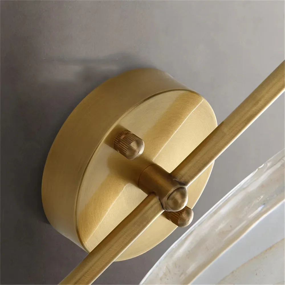 Led luxury wall sconce in brass and crystal modern design - view 5