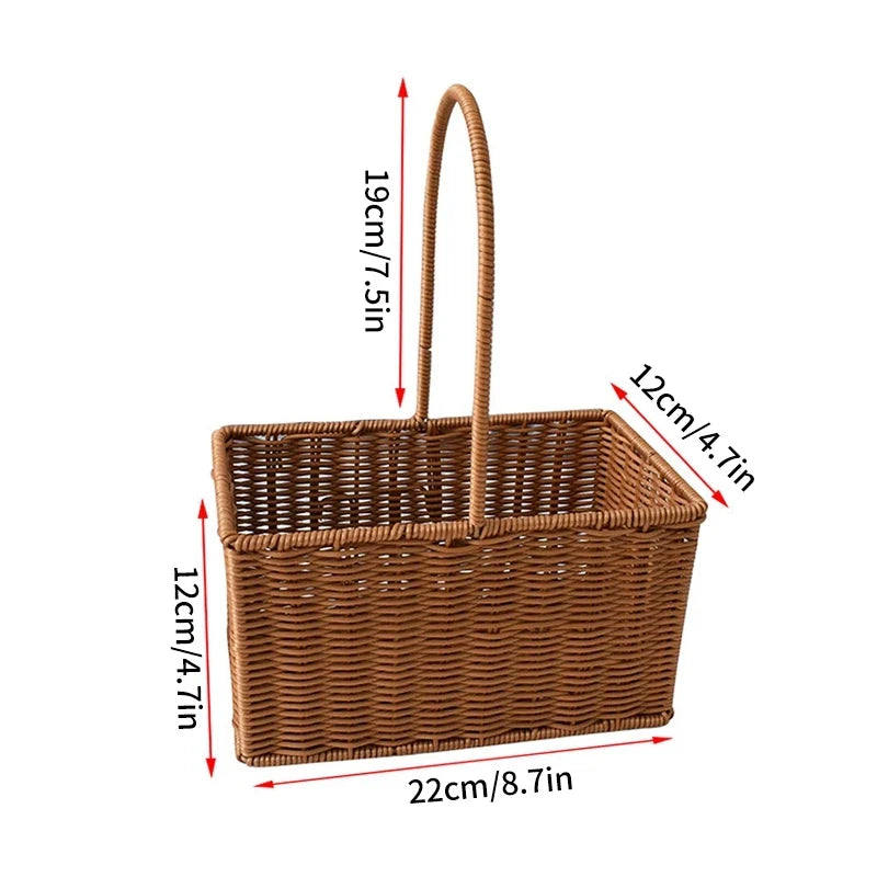 Hand woven storage basket for various uses - Panier E