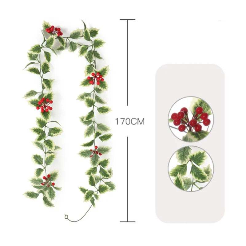 Artificial leaf garland for Christmas decoration - Style 3