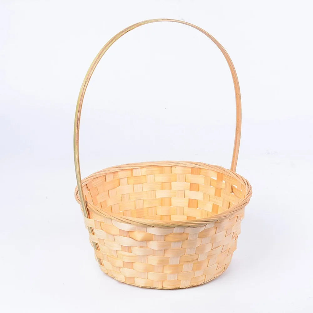Multifunction Rattan Hand-made storage basket for kitchen or flowers - view 2