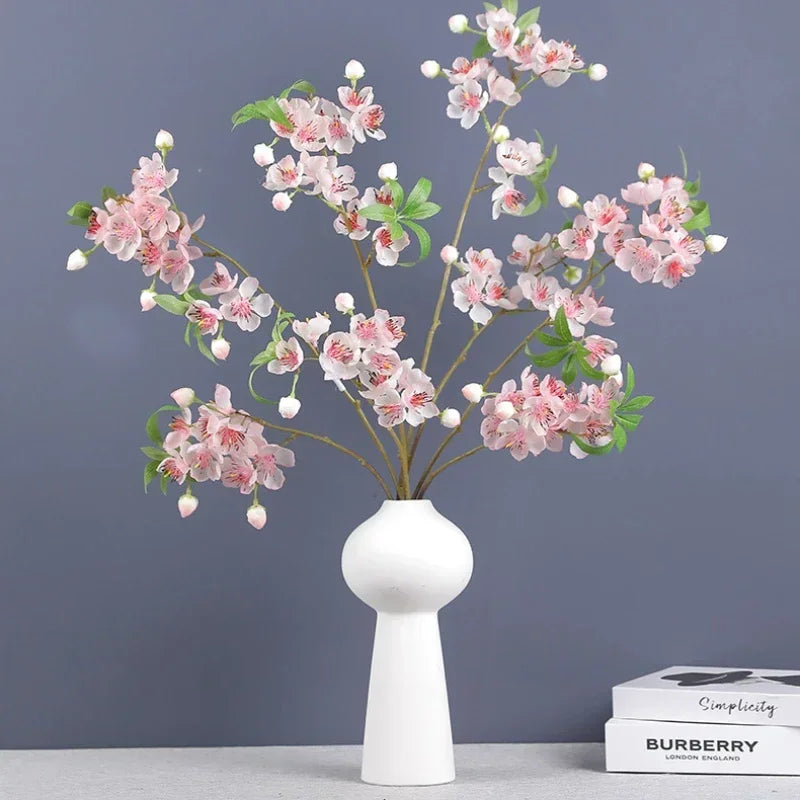 Artificial Silk Peach Flower Branch, 82 cm - view 6