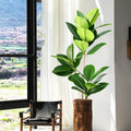 Large artificial tropical ficus tree with realistic leaves for decoration