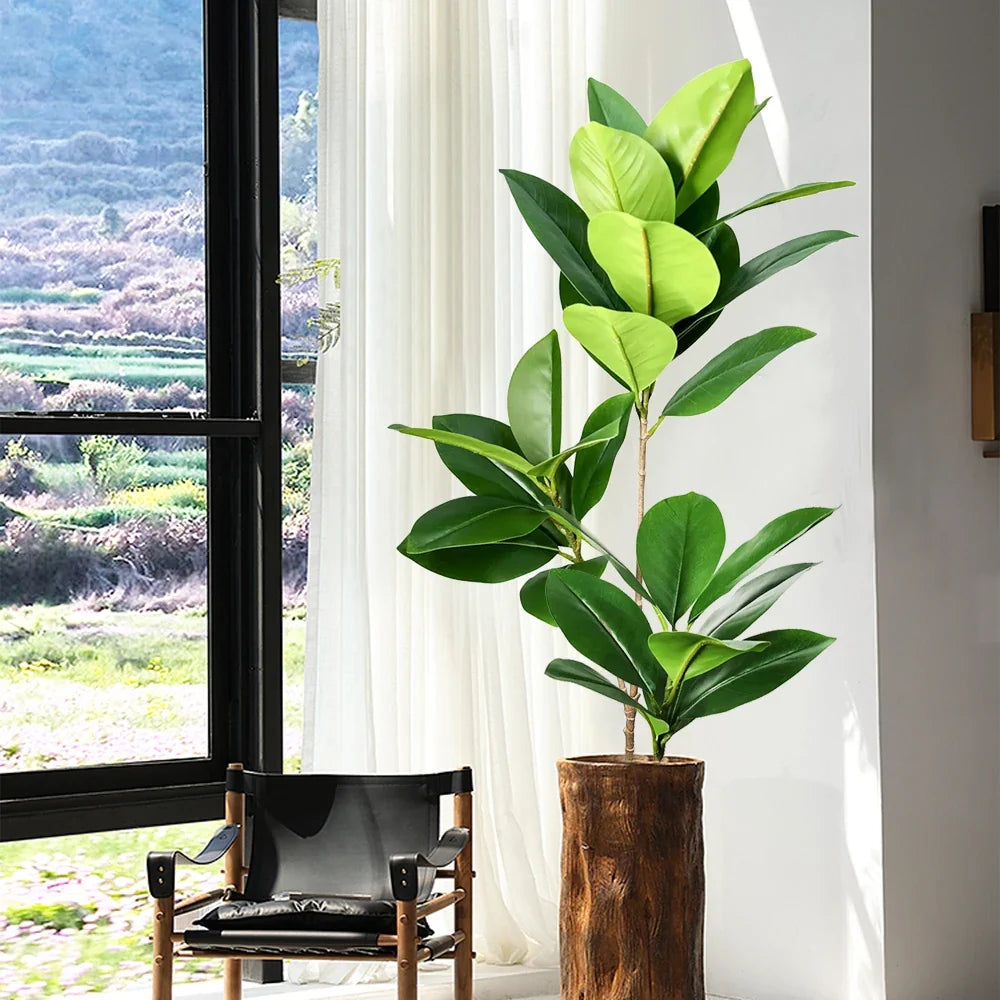 Large artificial banana tropical fig tree for interior and exterior decoration