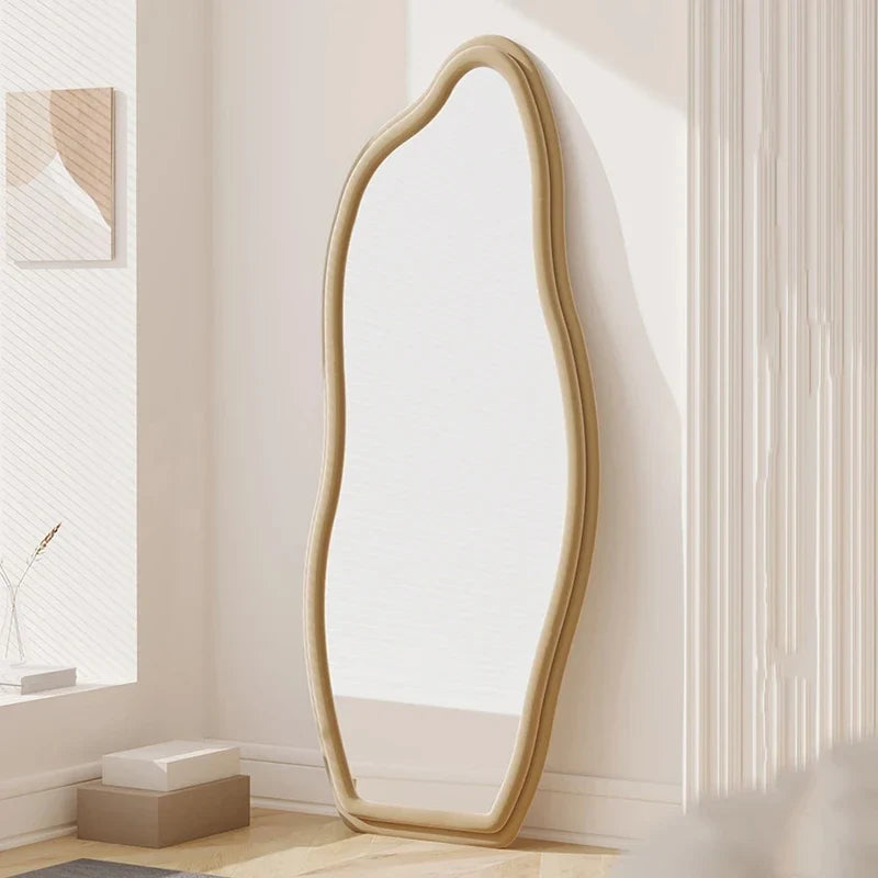 Decorative mirrors corrugated wall design Nordic aesthetic style