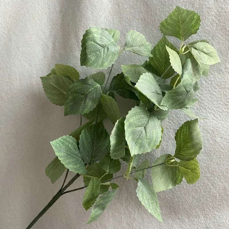 Artificial fabric plant for modern interior decoration - White green