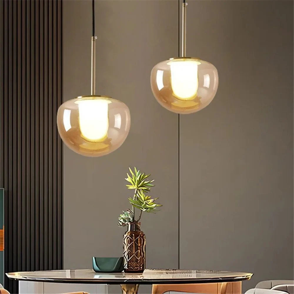 Glass pendant light in modern Italian design for interior decoration - view 7